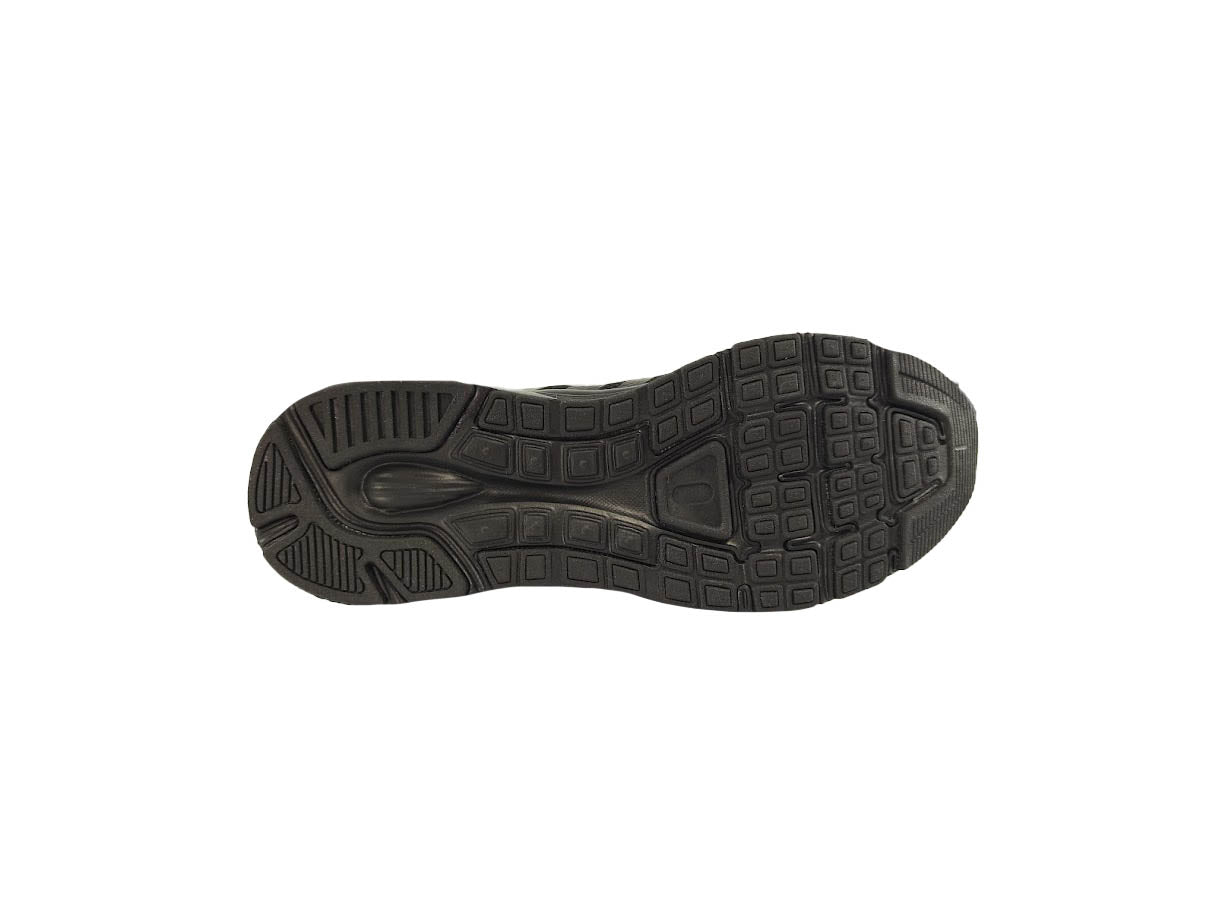 Mesh Top School Trainer Easy Fasten Black - Optimum