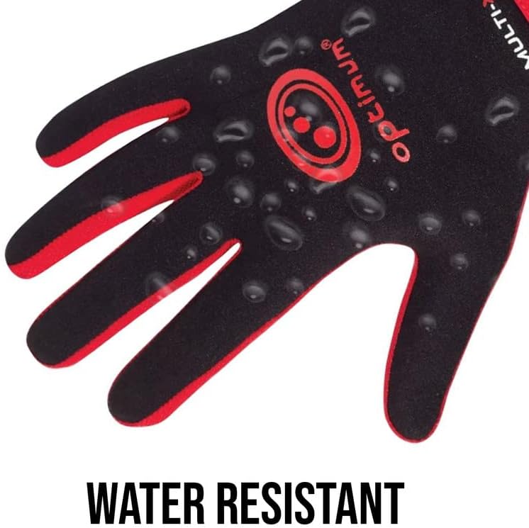 Multi-X Full Finger Gloves Red - Optimum