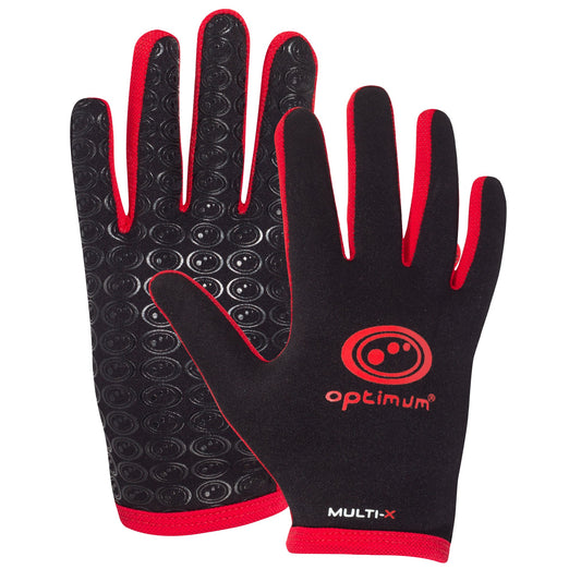 Multi-X Full Finger Gloves Red - Optimum 2000