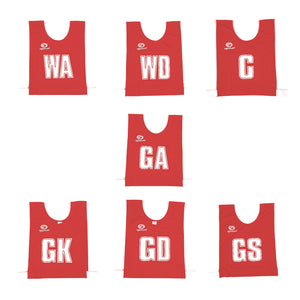 Mesh Netball Training Bibs – 7 Pack, Junior/Senior, Lightweight & Durable - Optimum
