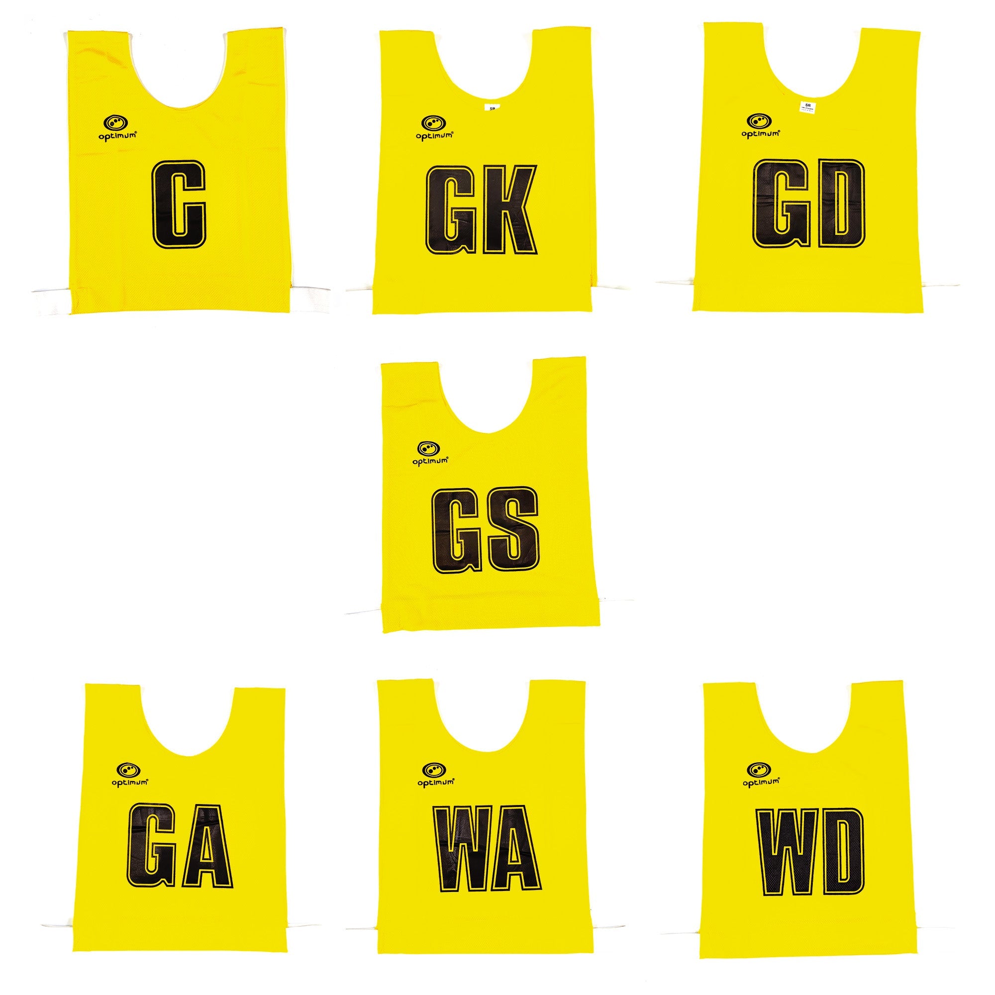 Mesh Netball Training Bibs – 7 Pack, Junior/Senior, Lightweight & Durable - Optimum