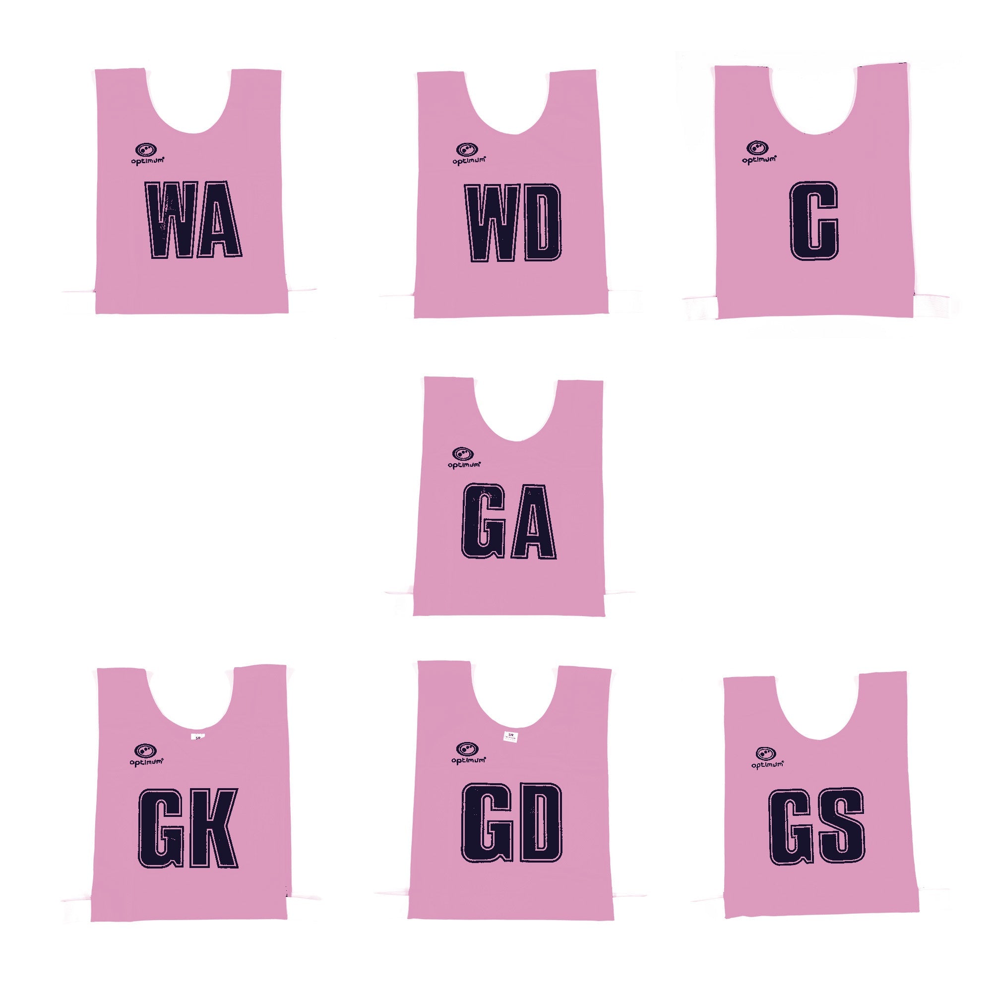 Mesh Netball Training Bibs – 7 Pack, Junior/Senior, Lightweight & Durable - Optimum