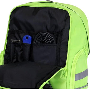 Waterproof Reflective 25L Backpack – Fluro Green, Outdoor, Multi-Pocket - Optimum