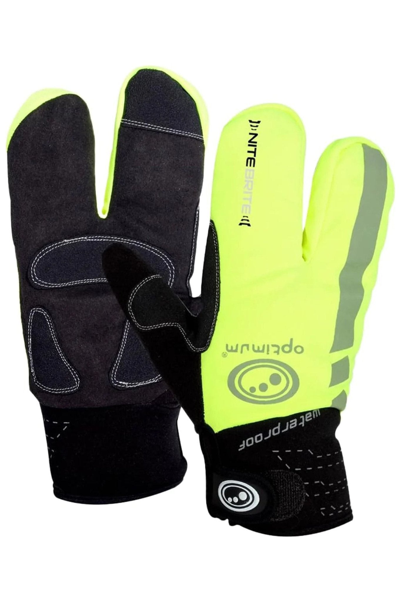 Nitebrite Lobster Cycling Gloves – Reflective, Warm & Windproof Fit - Optimum