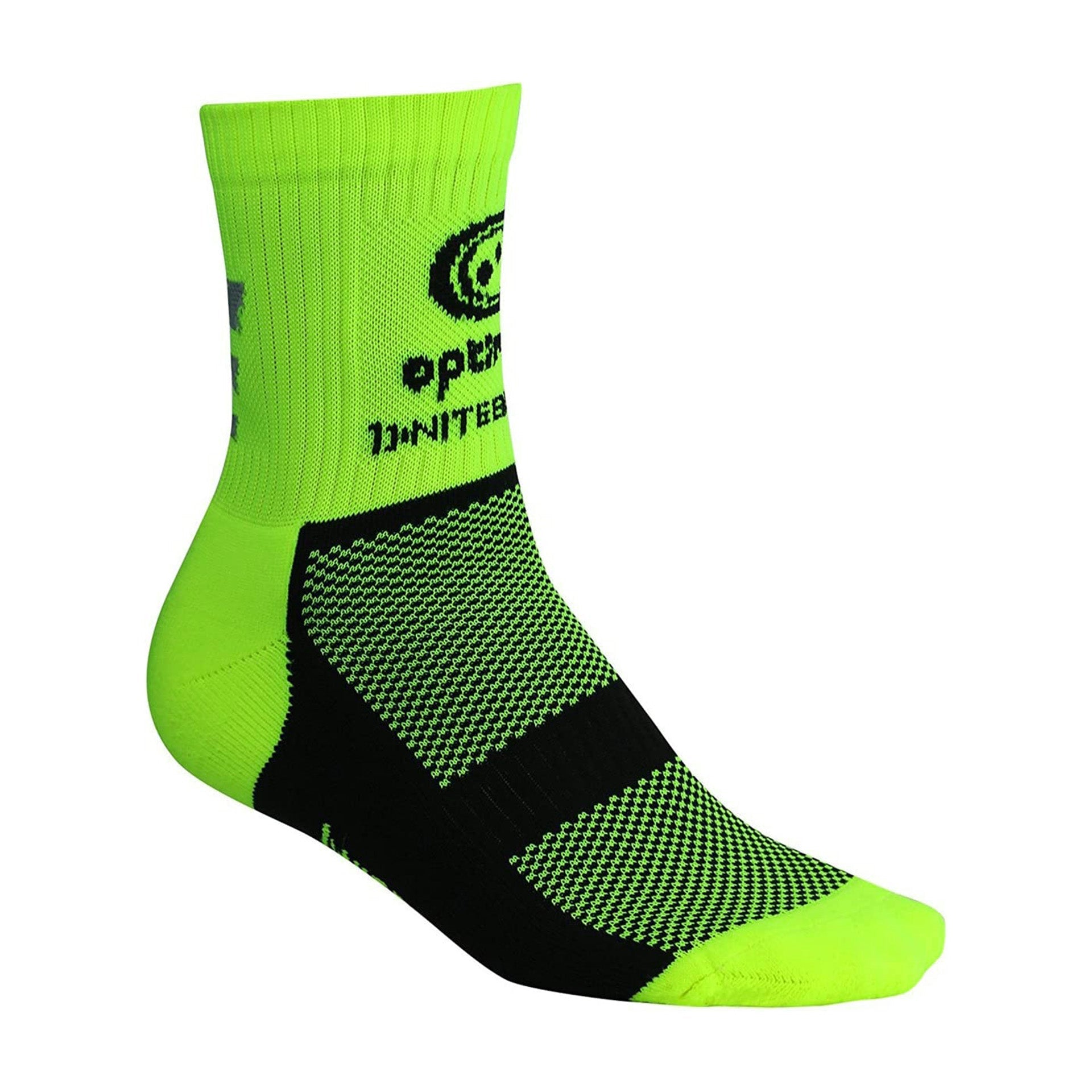 Nitebrite Cycling Socks Fluro Green - Optimum