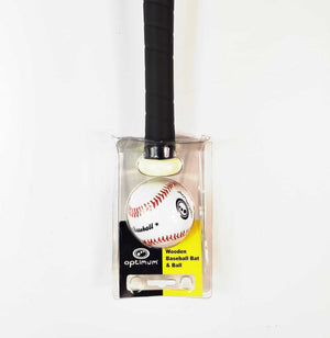 Baseball Bat and Ball Set – 28-Inch Wooden Bat & Ball - Optimum