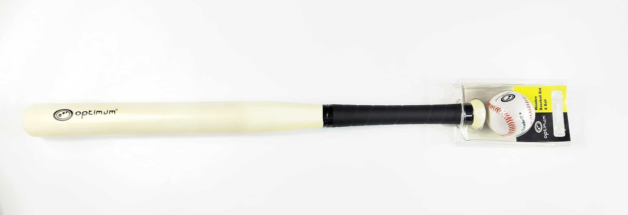 Baseball Bat and Ball Set – 28-Inch Wooden Bat & Ball - Optimum