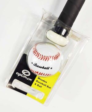 Baseball Bat and Ball Set – 28-Inch Wooden Bat & Ball - Optimum