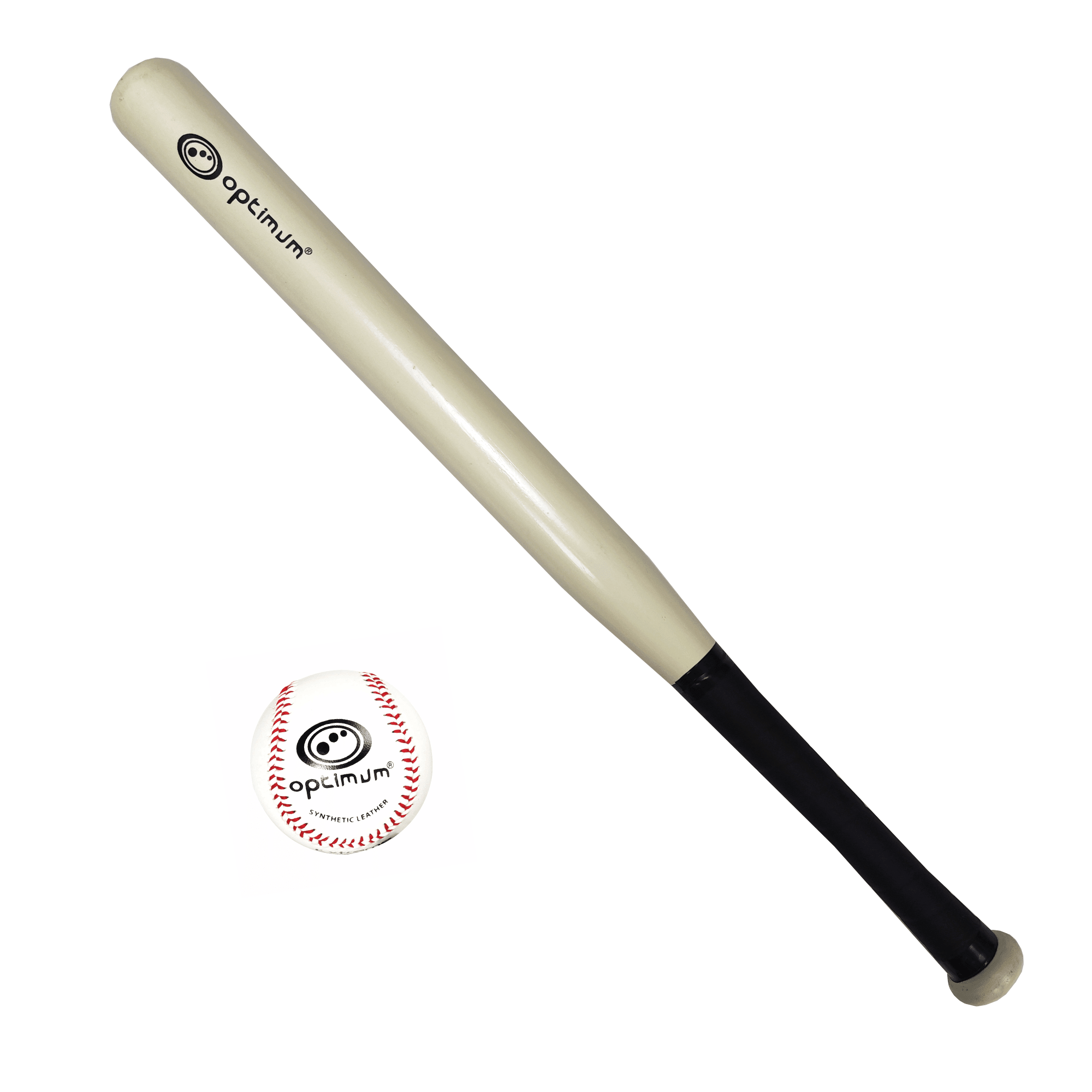 Baseball Bat and Ball Set – 28-Inch Wooden Bat & Ball - Optimum