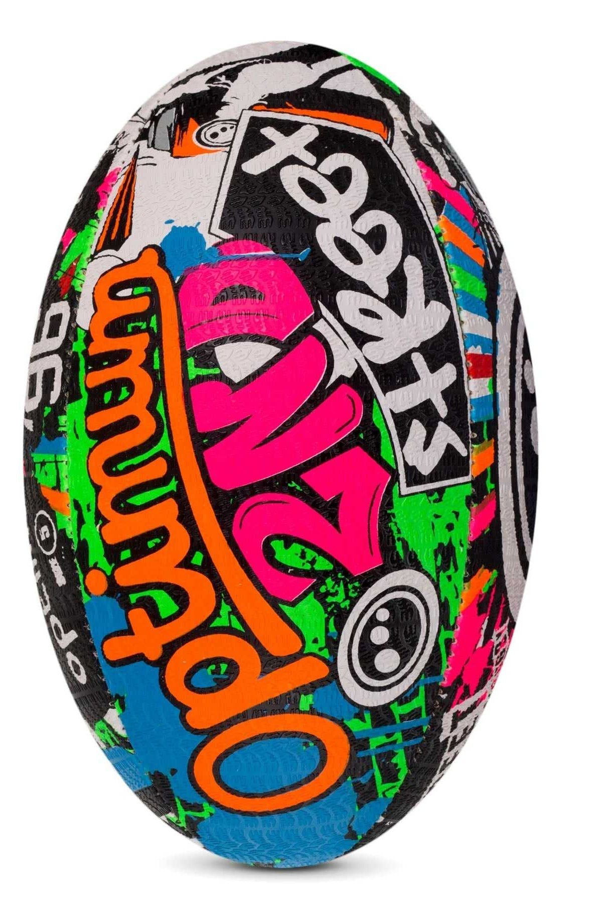 Cartoon Rugby Ball – Illustrated Kids' Training Ball, Multiple Designs - Optimum