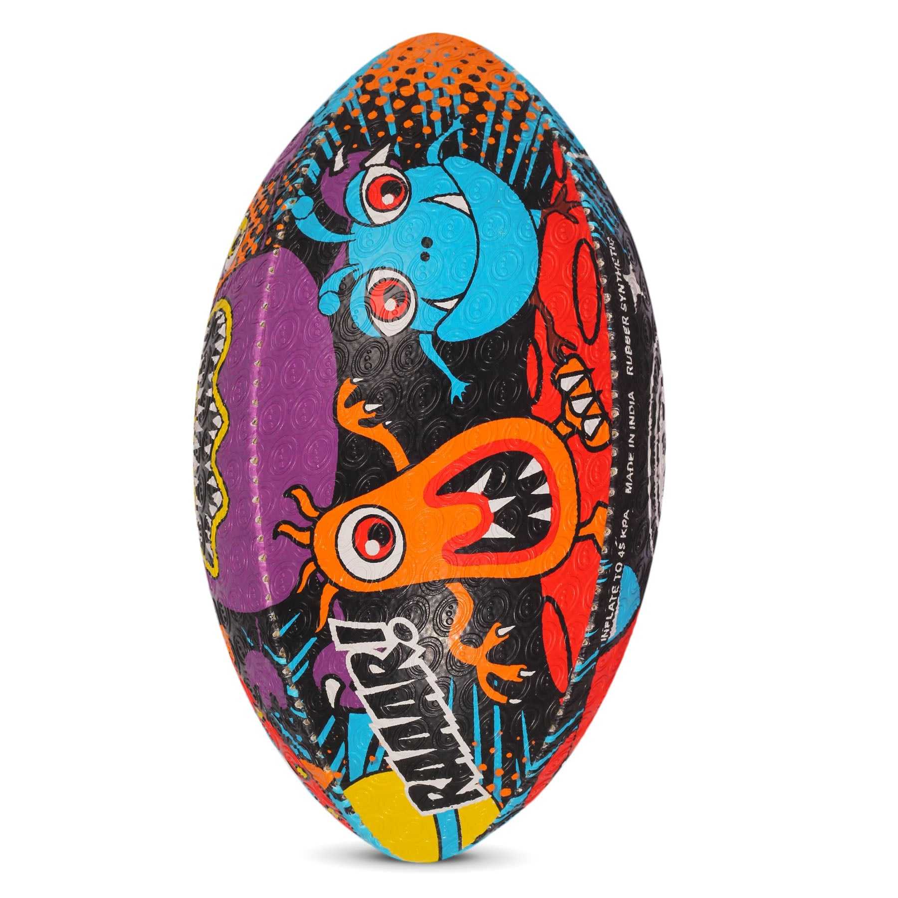 Cartoon Rugby Ball – Illustrated Kids' Training Ball, Multiple Designs - Optimum