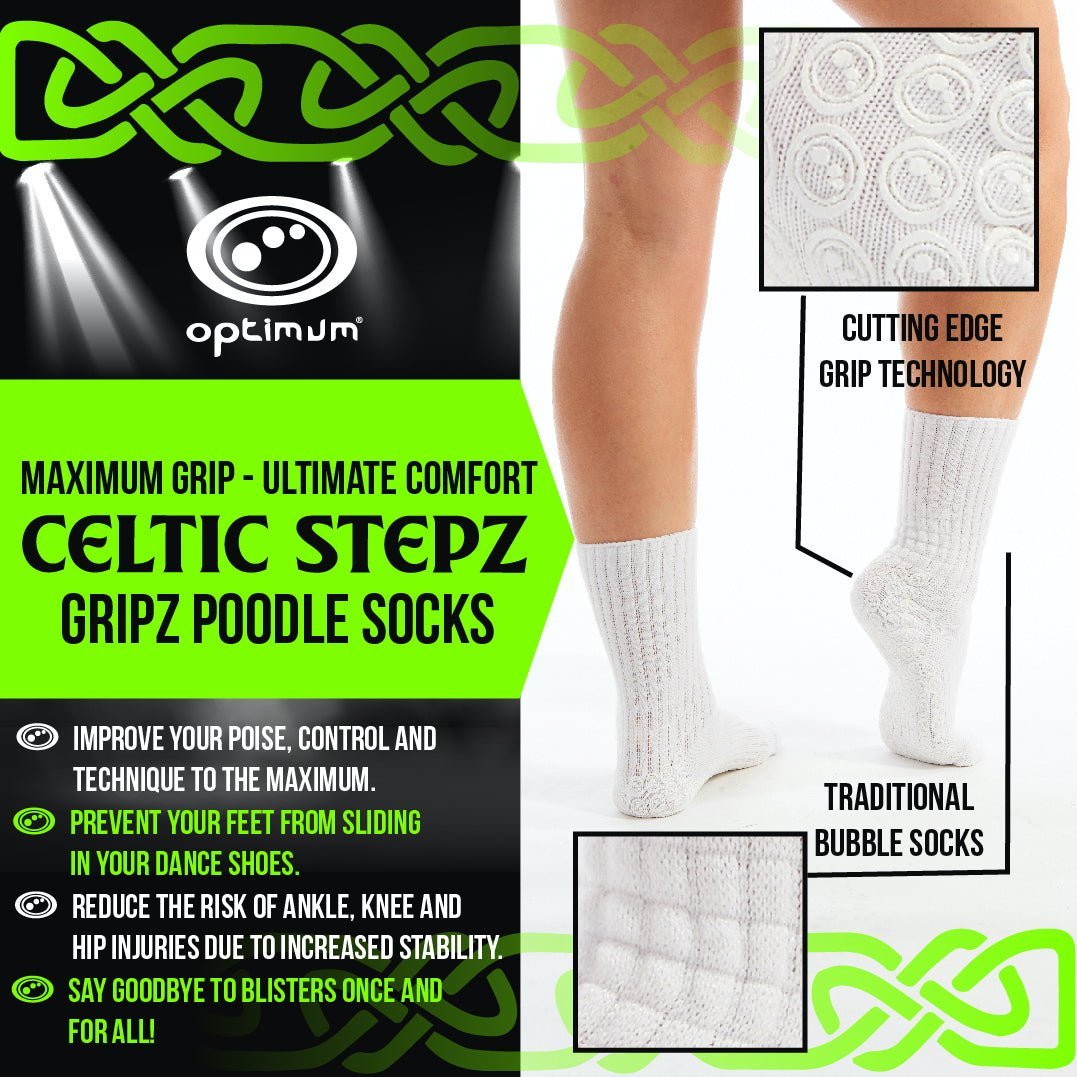 Celtic Stepz Poodle Socks – Small to Large - Optimum