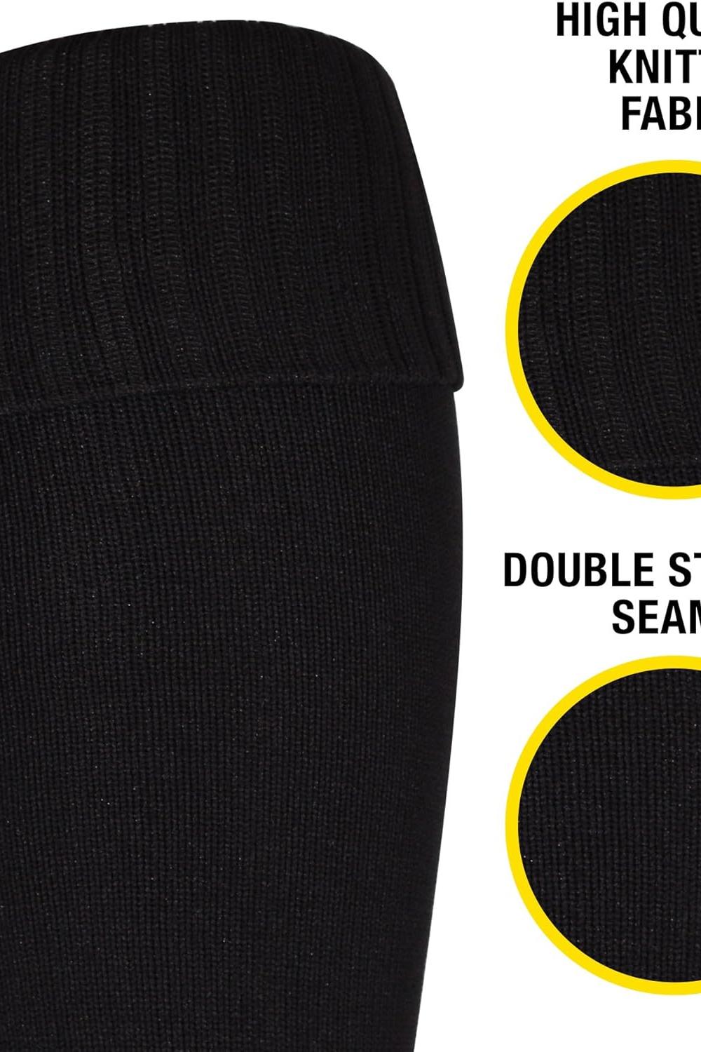 Black Classico sock feature graphic: high-quality knitted fabric and double-stitched seams - Optimum