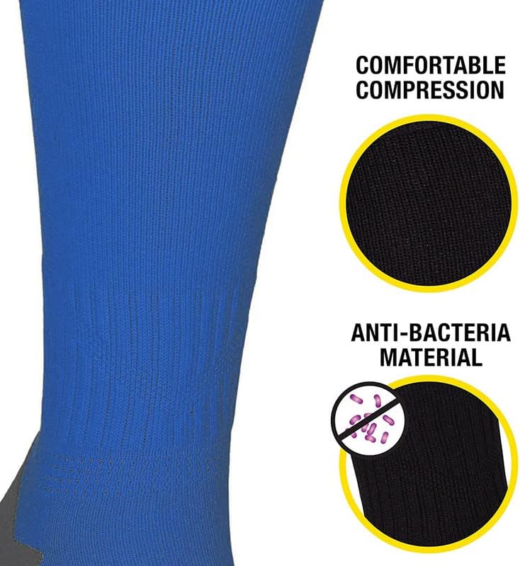 Royal blue Classico sock feature graphic: comfortable compression and anti-bacteria material - Optimum