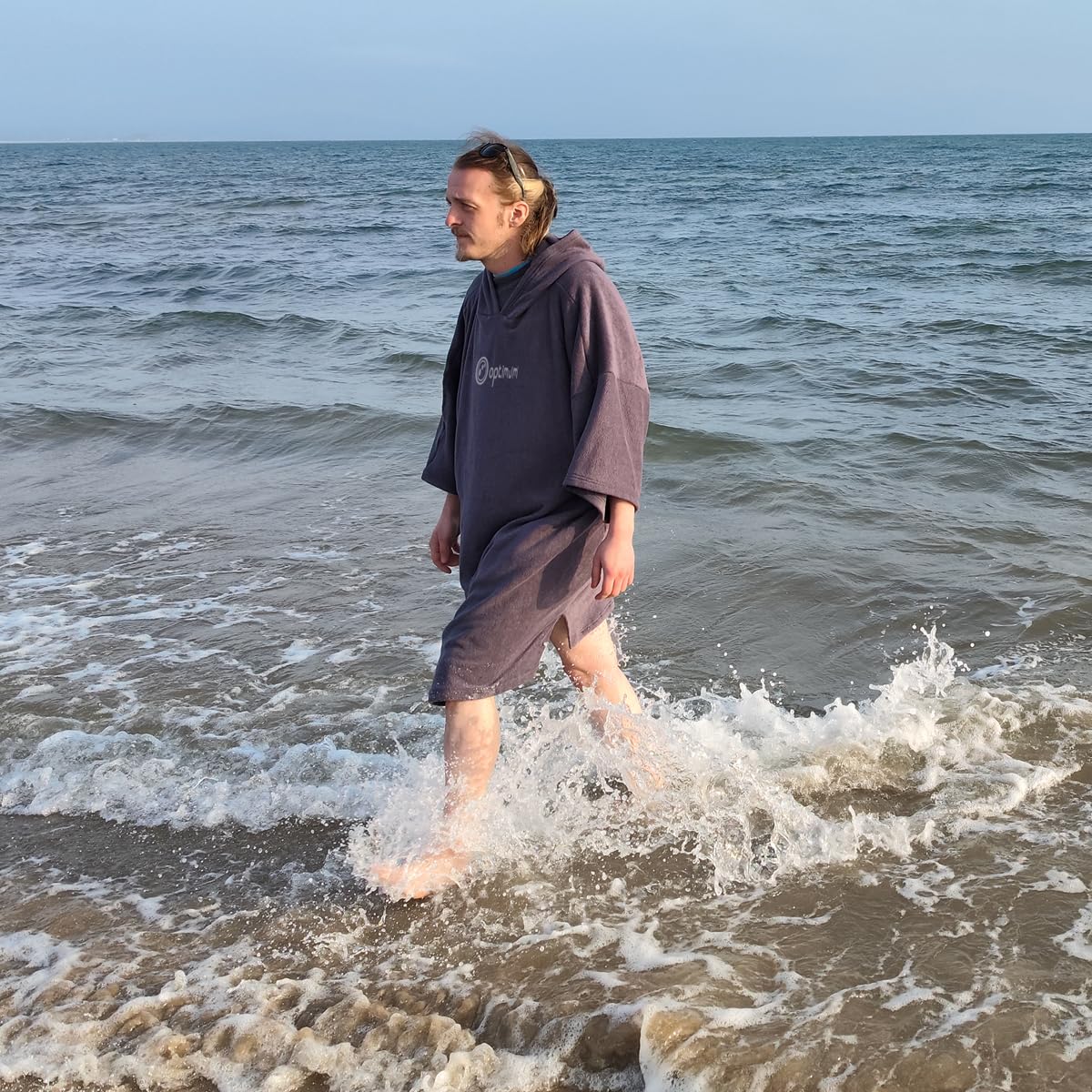 Drywrap Hooded Towel Robe – Beach Changing Poncho - Optimum