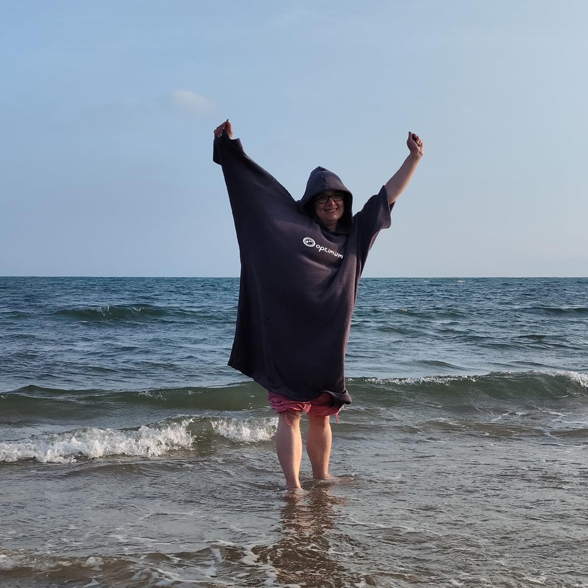 Drywrap Hooded Towel Robe – Thick, Quick-Dry, Beach Changing Poncho - Optimum