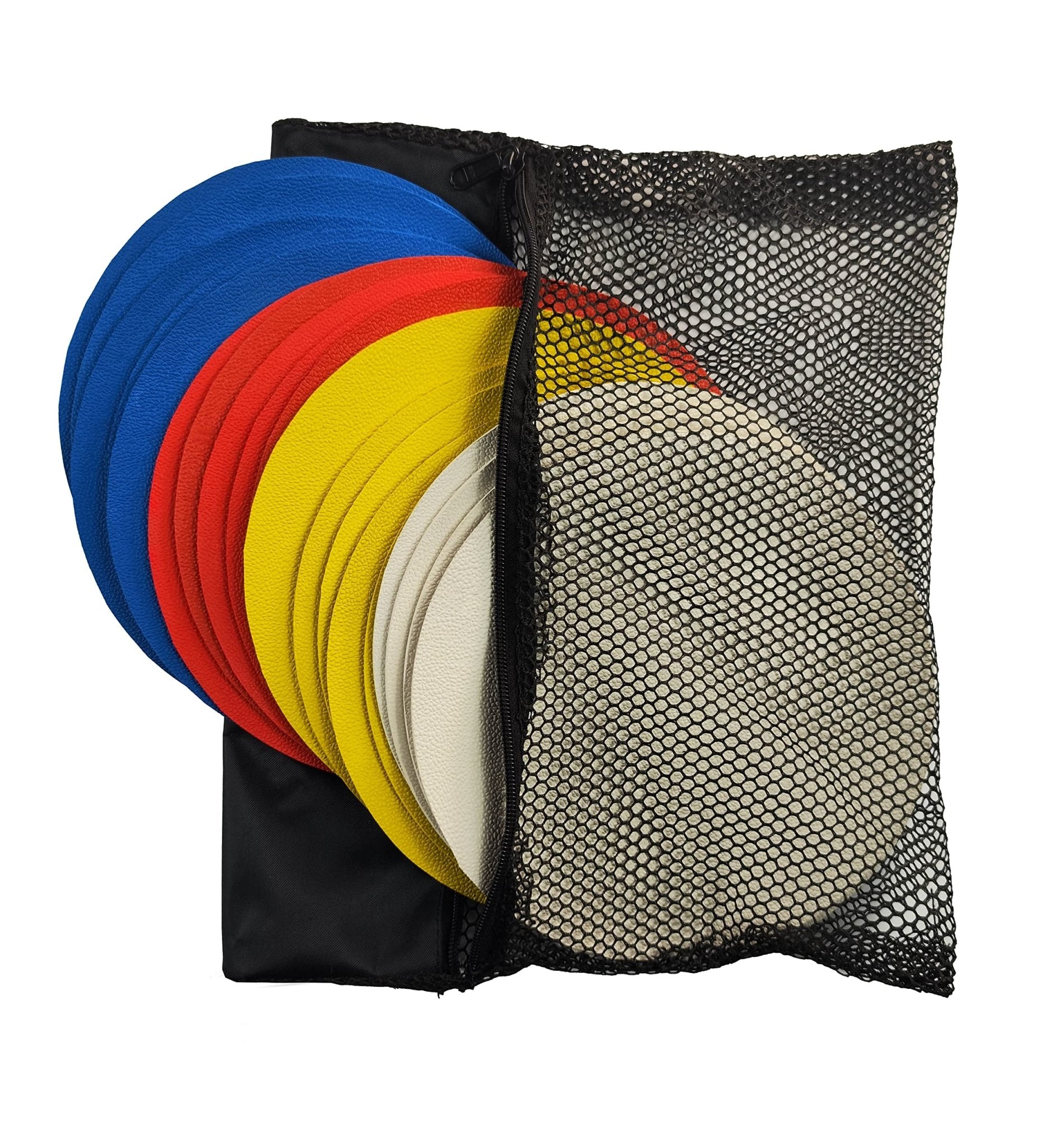 Flat Disc Training Markers – 20 Pack, Non-Slip 8" for Sports & Fitness - Optimum