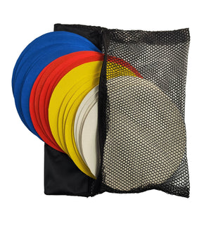 Flat Disc Training Markers – 20 Pack, Non-Slip 8" for Sports & Fitness - Optimum