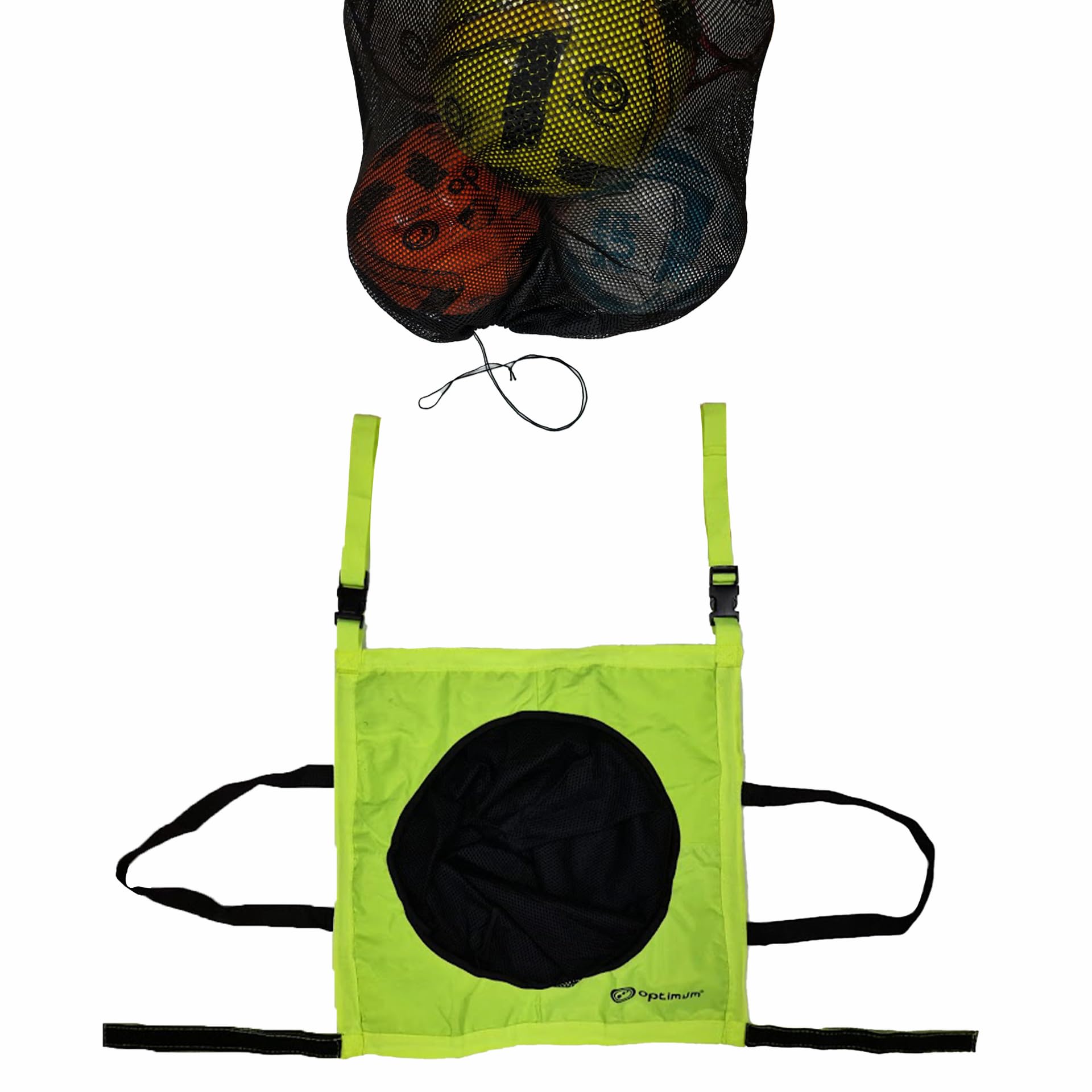 Optimum Football Soccer Target, Mesh Bag Carry Bag, Ball Carrier - Optimum