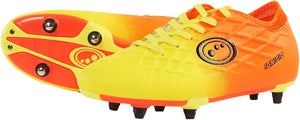 Ignisio Junior 6 Stud Football Boot – Lace-Up, Yellow/Orange - Optimum