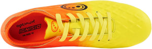 Ignisio Junior 6 Stud Football Boot – Lace-Up, Yellow/Orange - Optimum
