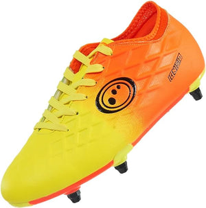 Ignisio Junior 6 Stud Football Boot – Lace-Up, Yellow/Orange - Optimum