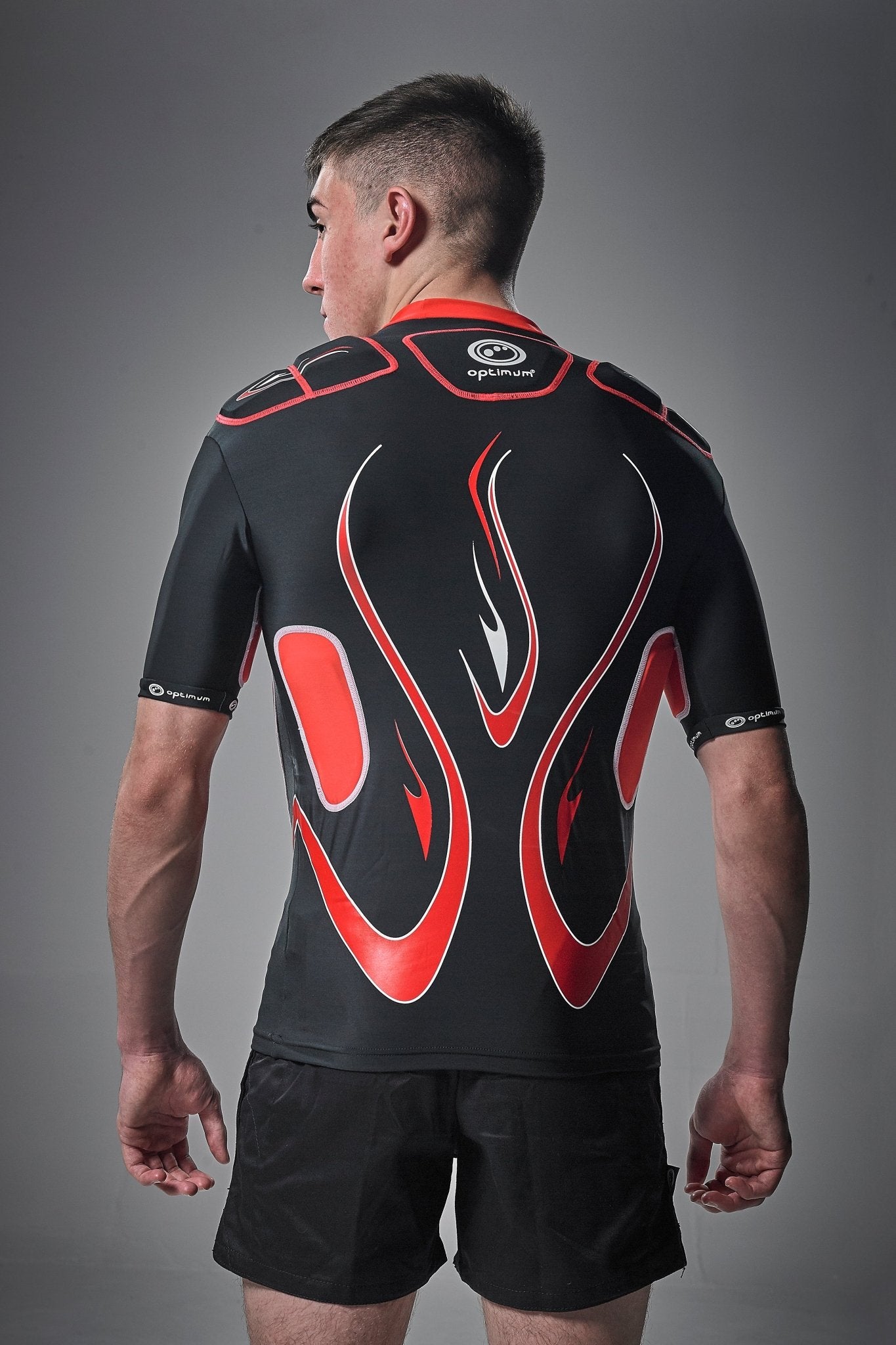 Inferno Rugby Shoulder Pads Top with EVA Protection & Lycra Fit - Optimum