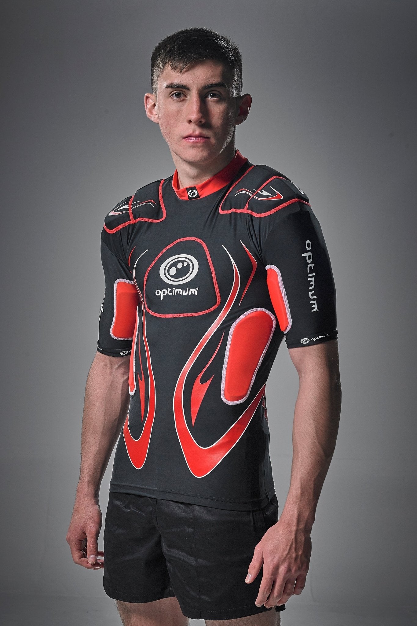 Inferno Rugby Shoulder Pads Top with EVA Protection & Lycra Fit - Optimum
