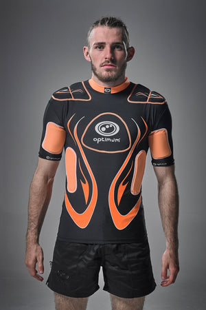 Inferno Rugby Shoulder Pads Top with EVA Protection & Lycra Fit - Optimum