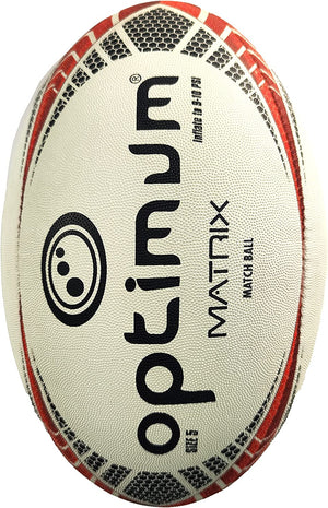 Matrix Match Quality Rugby Ball – Size 5 Grip & Flight - Optimum