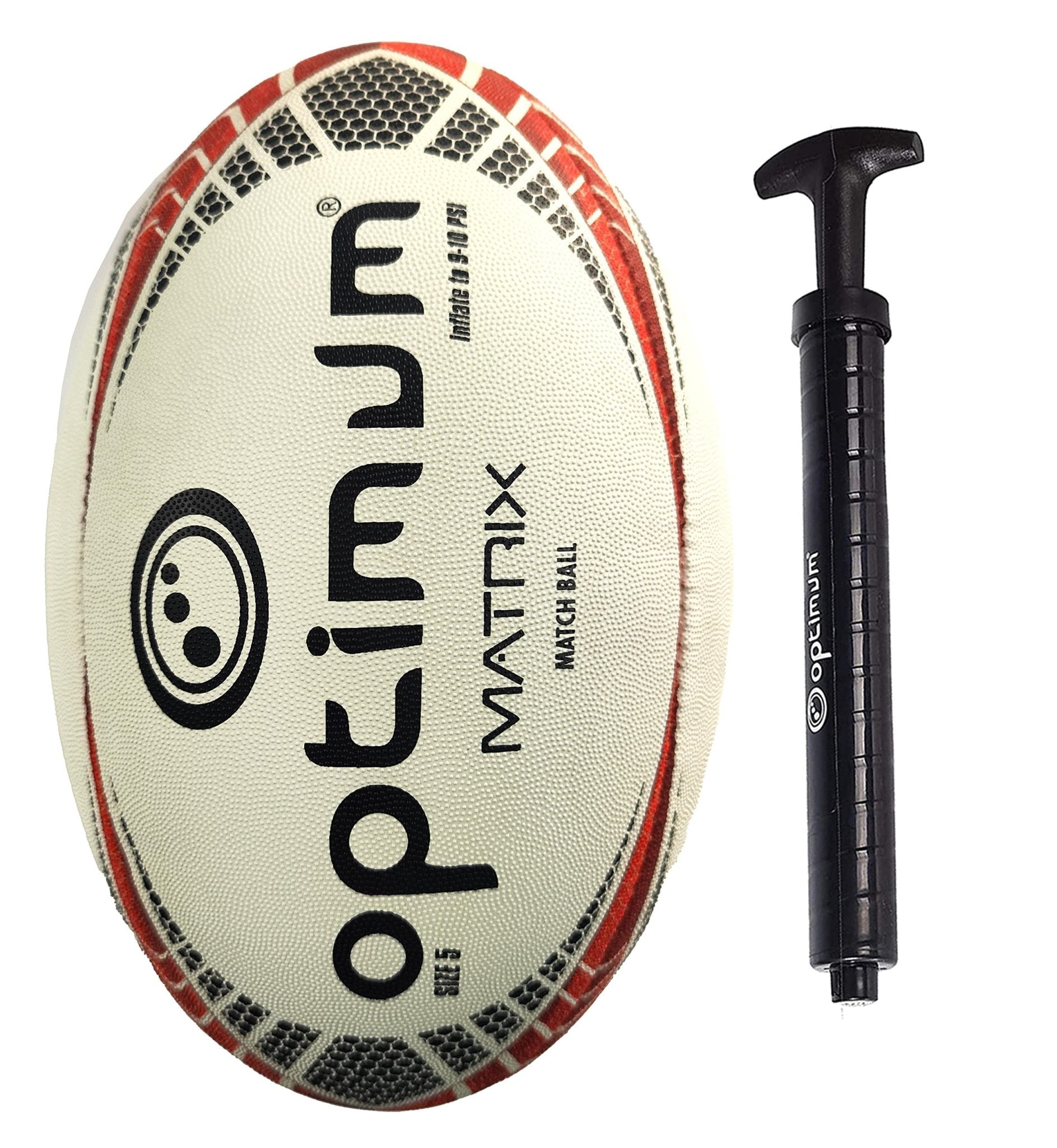 Matrix Match Quality Rugby Ball – Size 5 Grip & Flight - Optimum