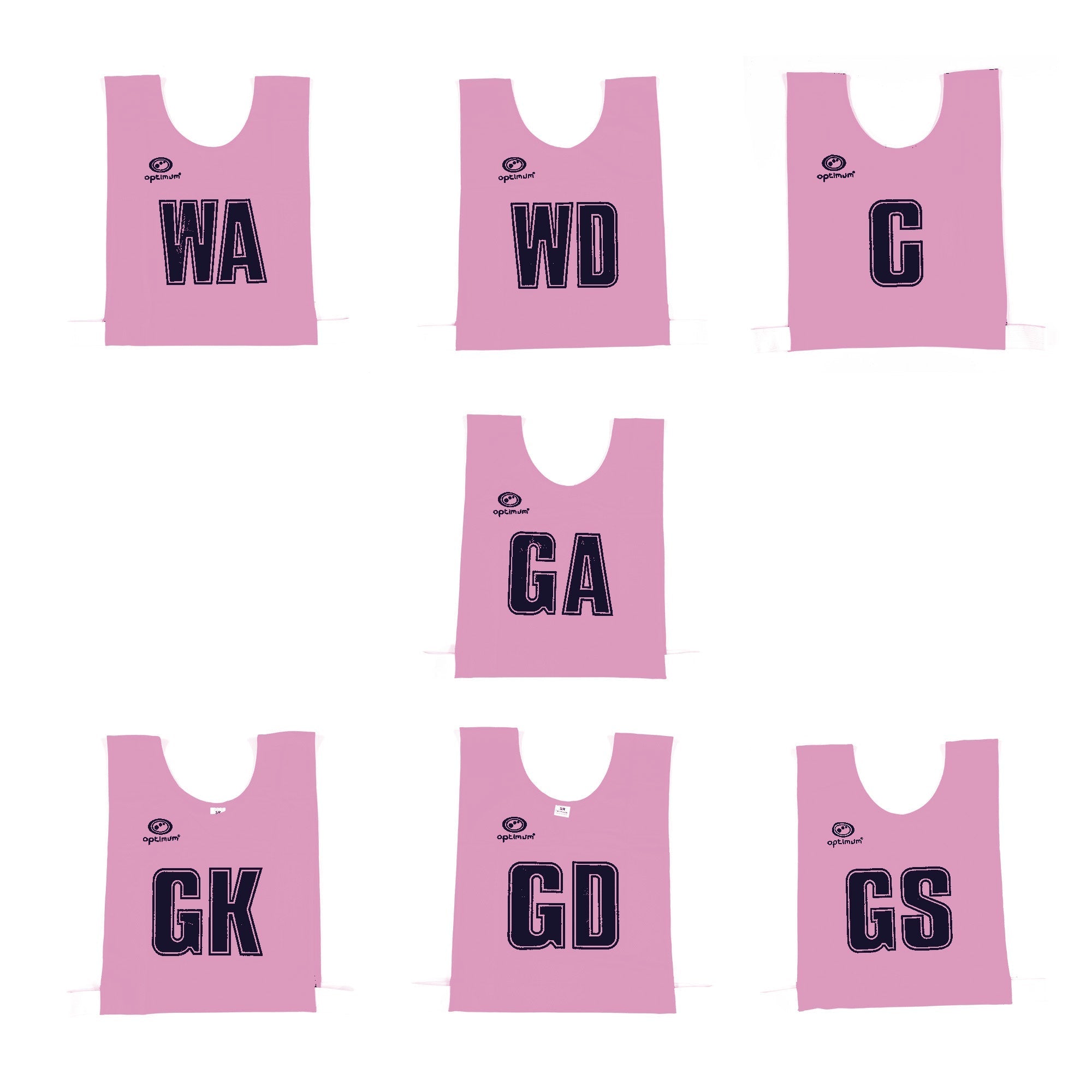 Netball Training Bibs – 7 Pack, Junior & Senior - Optimum