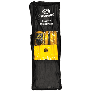 Plastic Cricket Set – Bat, Ball, Stumps & Carry Bag - Optimum