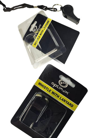 Plastic Sports Whistles with Lanyard – Pack of 2 - Optimum