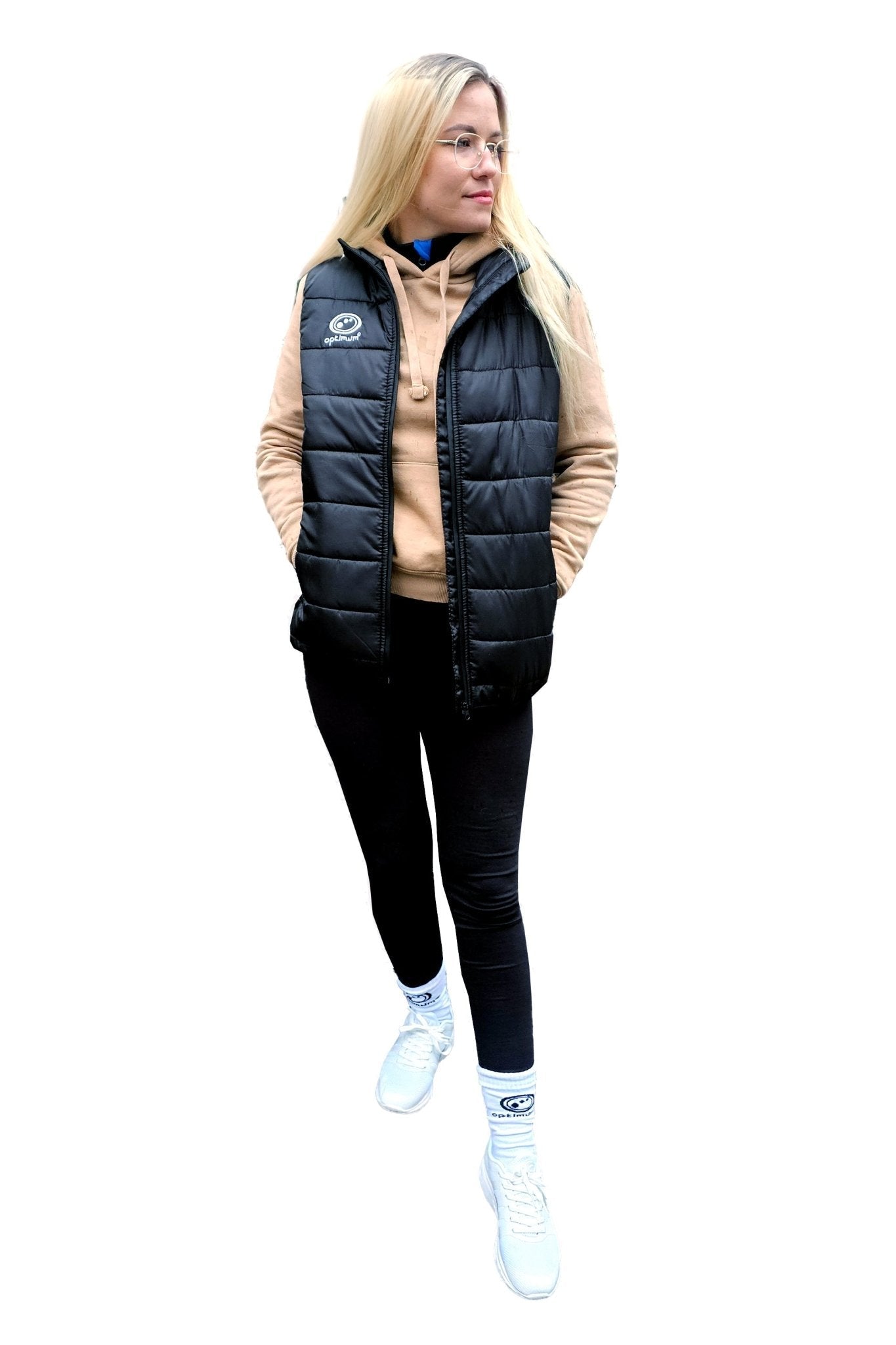 Quilted Puffer Gilet Black – Lightweight Water-Resistant Vest - Optimum
