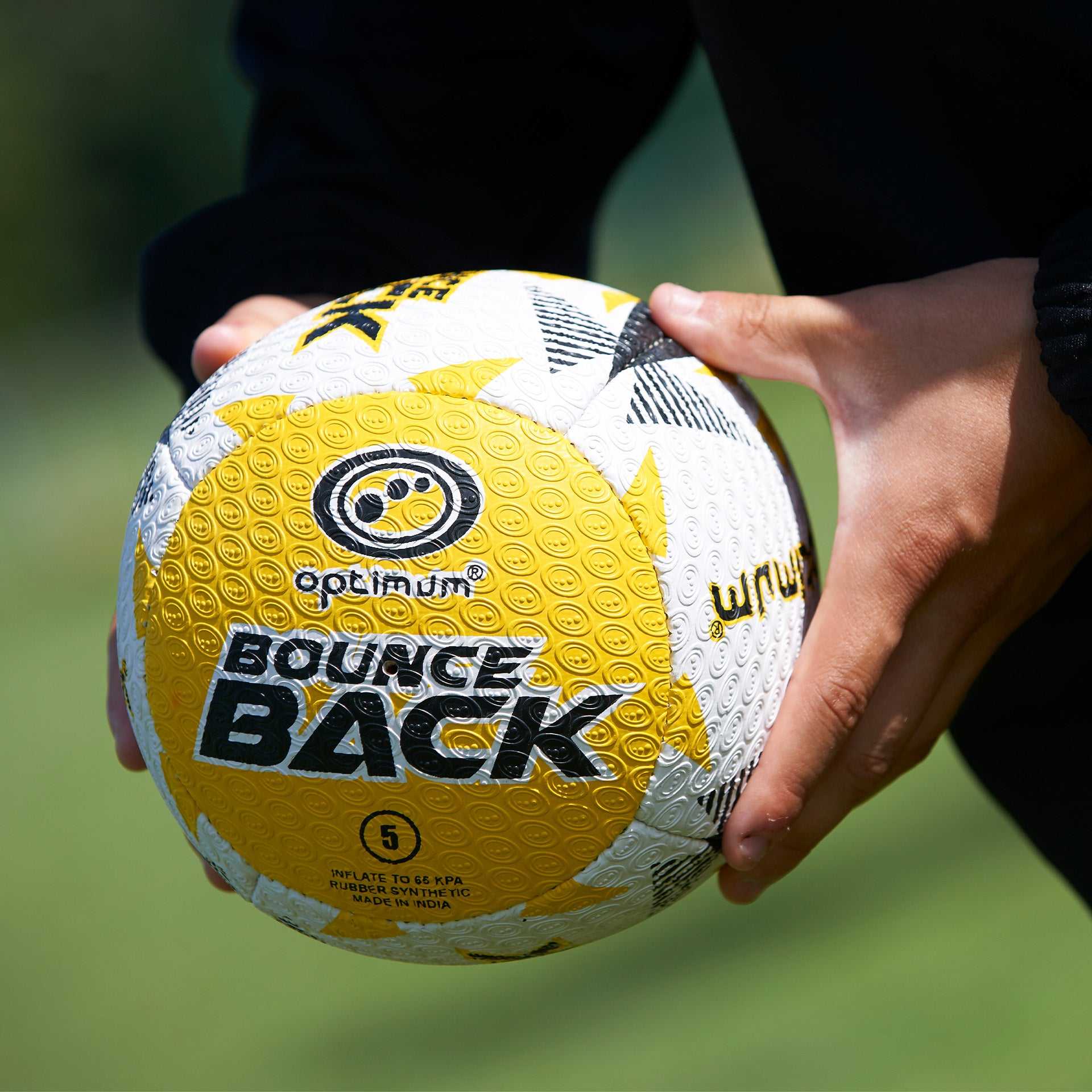Rugby Bounce Back Solo Skills Ball – High-Grip Rebound Trainer - Optimum