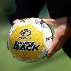 Rugby Bounce Back Solo Skills Ball – High-Grip Rebound Trainer - Optimum