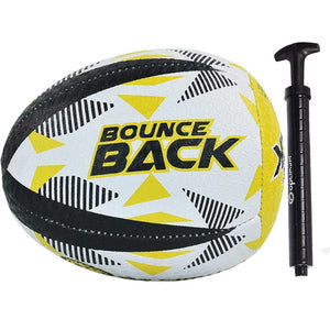 Rugby Bounce Back Solo Skills Ball – High-Grip Rebound Trainer - Optimum