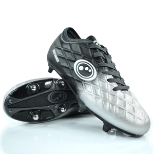 Senior Silver Fade Ignisio Football Boot – 6-Stud, Lace-Up, Sizes 7-12 - Optimum