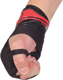 Optimum Tech Pro X14 Hand Wraps - Hand Wrap MMA Inner Gloves - Fist Protector Bandages Mitts Muay Thai - Advanced Inner Boxing Gloves For Combat Sports - Quick Wrist Boxing Wraps Pro Grip - Black / Red - Optimum