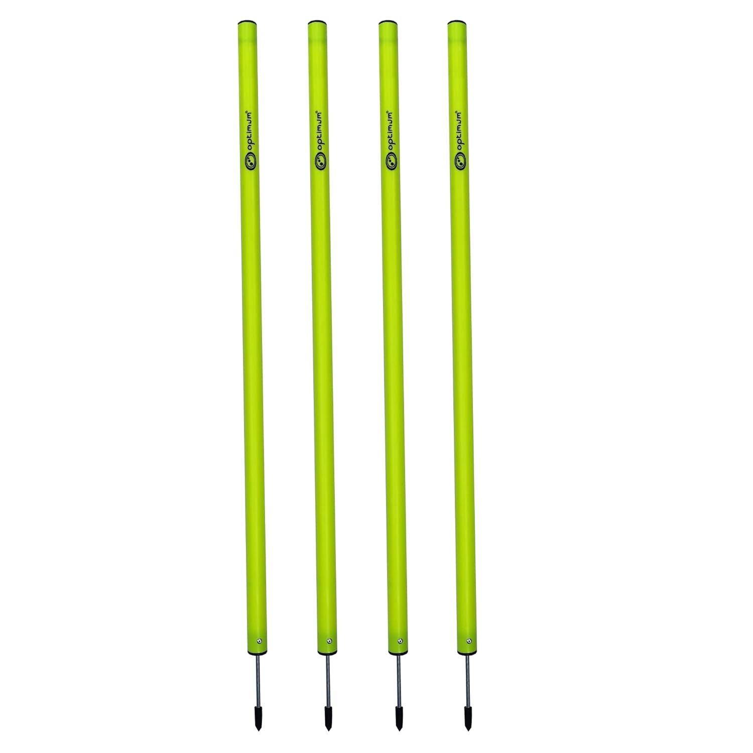 Telescopic Boundary Poles – Adjustable 90-170cm, Fluorescent, Set of 12 - Optimum