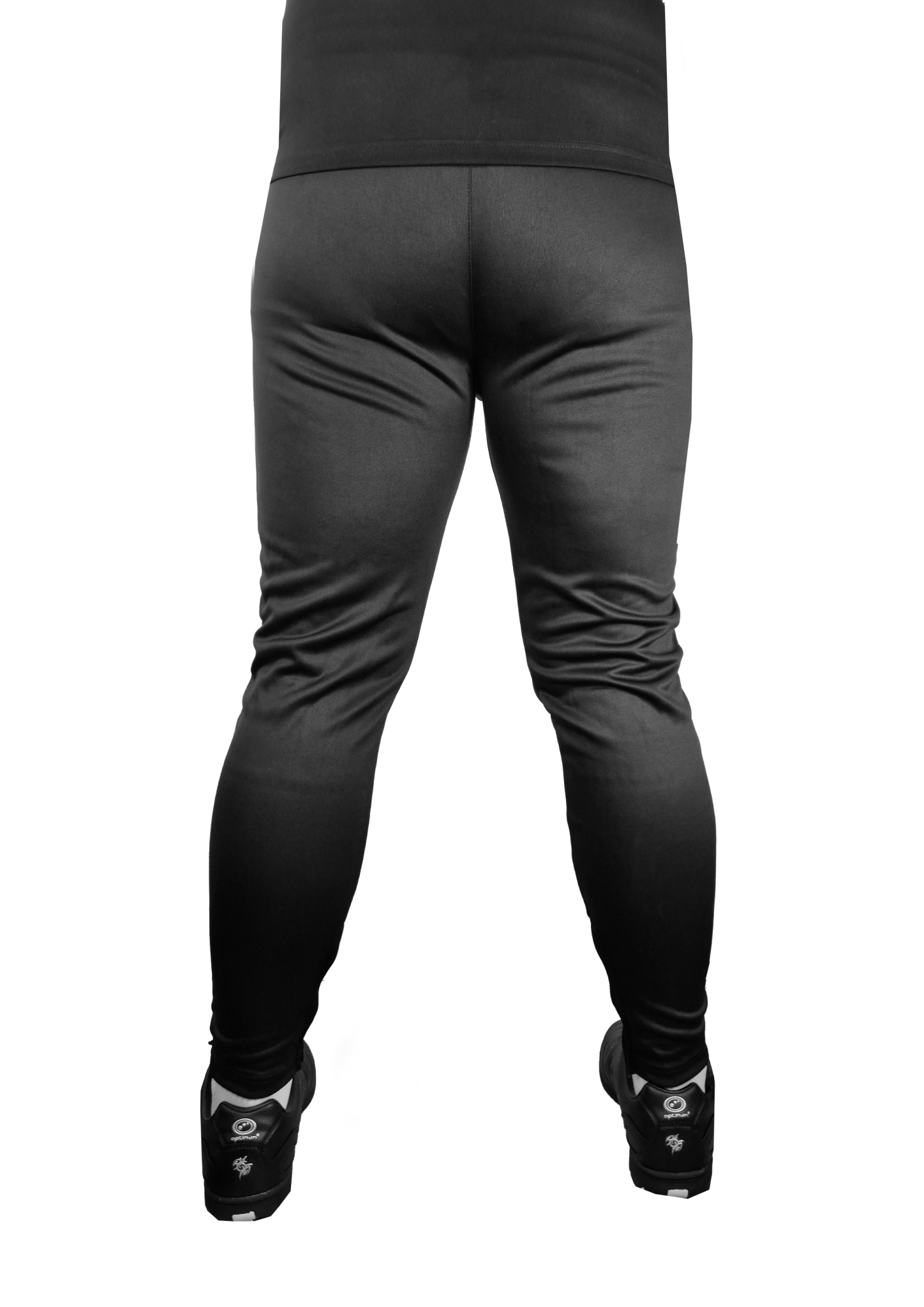 Optimum Tempo Skinny Tapered Jogging Bottoms Black - Optimum