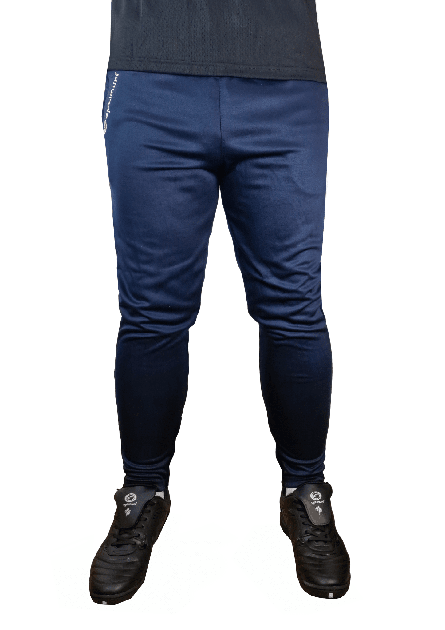 Tempo Skinny Tapered Tracksuit Bottoms – Navy, Stretch, Durable - Optimum