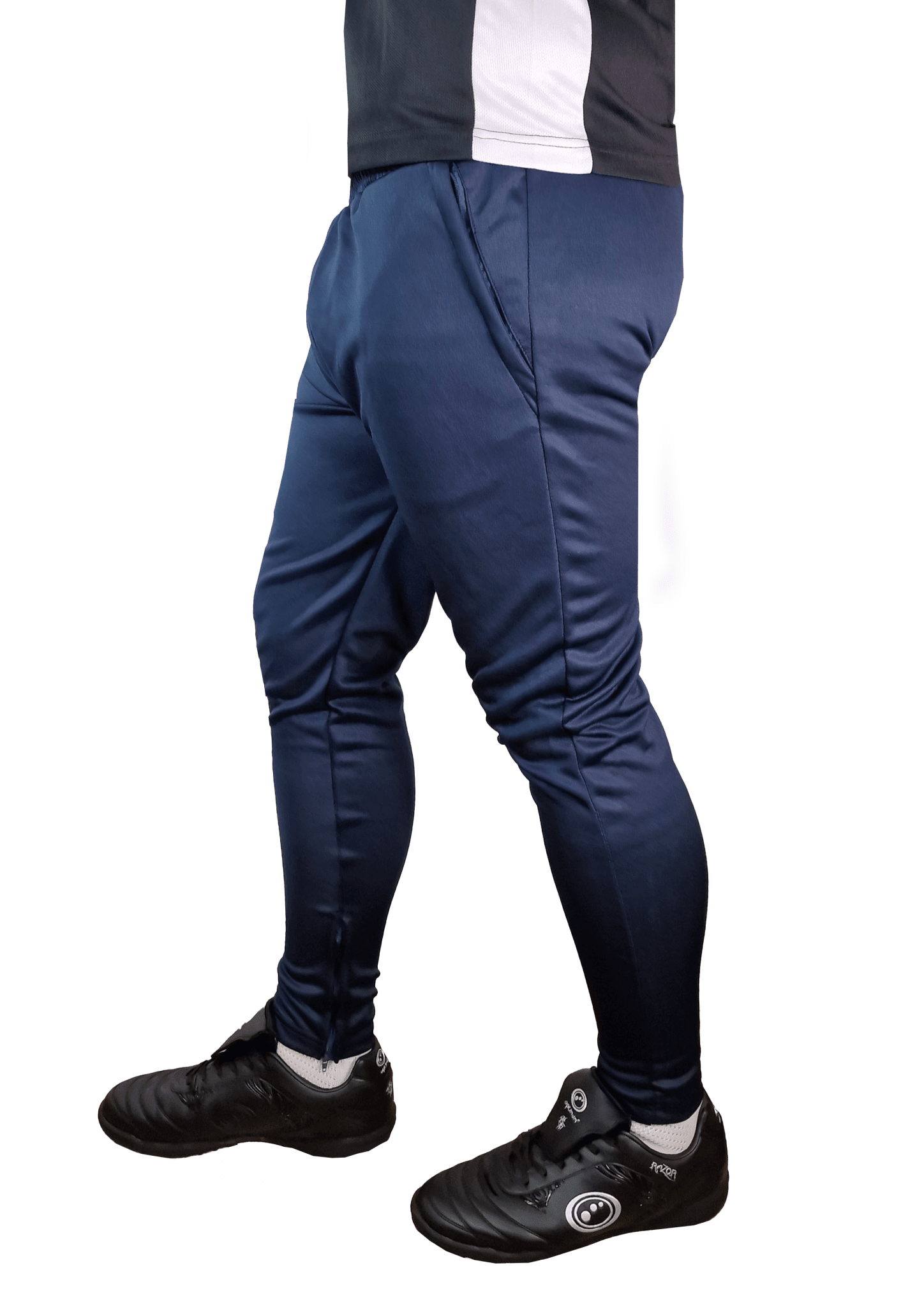 Tempo Skinny Tapered Tracksuit Bottoms – Navy, Stretch, Durable - Optimum