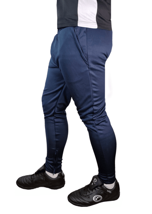 Tempo Skinny Tapered Tracksuit Bottoms – Navy, Stretch, Durable - Optimum