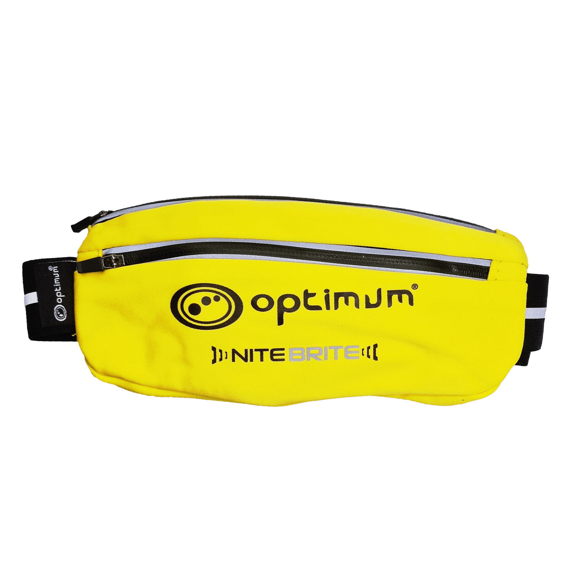Optimum Ultra Slim Hi-Viz Running Belt Waist Pack, Lightweight Fanny Pack, Water Resistant Runner Waist Bag - Optimum