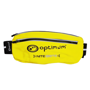 Optimum Ultra Slim Hi-Viz Running Belt Waist Pack, Lightweight Fanny Pack, Water Resistant Runner Waist Bag - Optimum