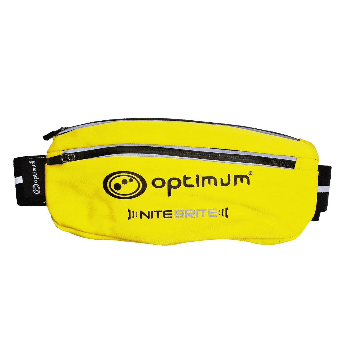 Optimum Ultra Slim Hi Viz Running Belt Waist Pack Lightweight Fanny P