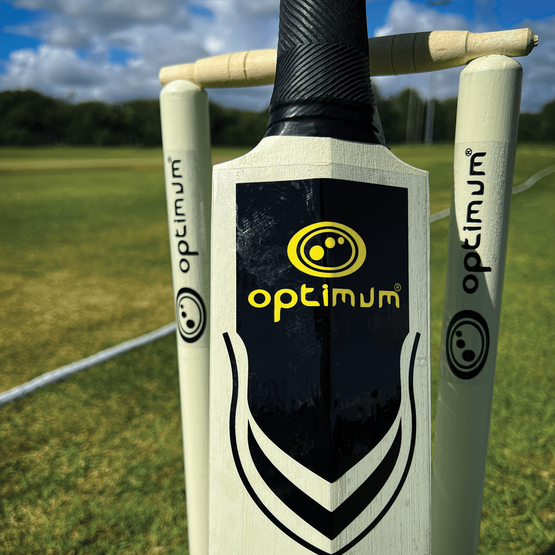Wooden Cricket Set – Bat, Ball, Stumps & Carry Bag, All Ages - Optimum