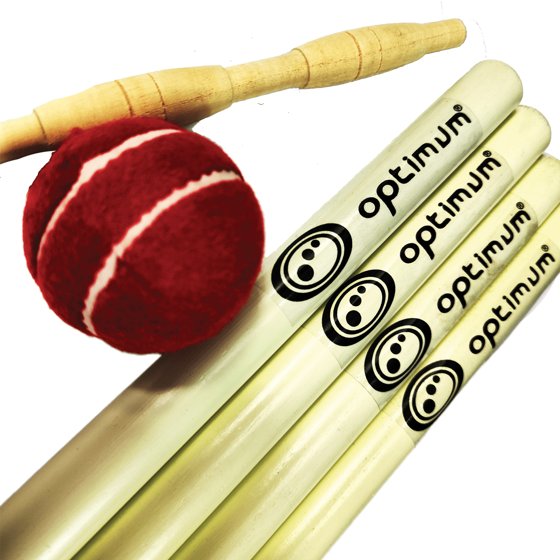 Wooden Cricket Set – Bat, Ball, Stumps & Carry Bag, All Ages - Optimum